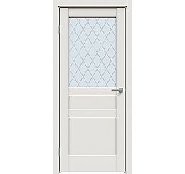 Дверь межкомнатная "Concept-644" Белоснежно матовый, стекло Ромб
