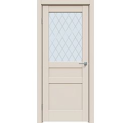 Дверь межкомнатная "Concept-644" Магнолия, стекло Ромб