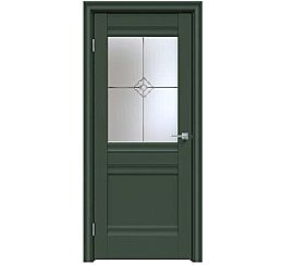 Дверь межкомнатная "Design-593" Дарк грин стекло Стелла