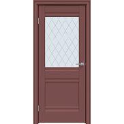 Дверь межкомнатная "Design-593" Лофт ред стекло Ромб