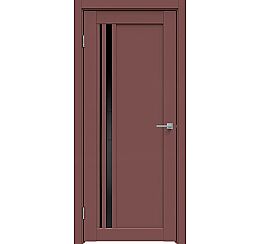 Дверь межкомнатная "Design-608" Лофт ред, стекло Лакобель черный
