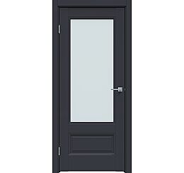 Дверь межкомнатная "Design-661" Дарк блю, стекло Сатинат белый