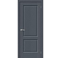 Дверь межкомнатная из эко шпона «Неоклассик-32» Stormy Wood глухая