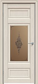 Дверь межкомнатная "Future-589" Дуб Серена керамика, стекло Сатин бронза лак прозрачный