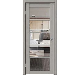 Дверь межкомнатная "Future-605" Дуб серена каменно-серый стекло Прозрачное