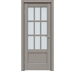 Дверь межкомнатная "Future-649" Дуб серена каменно-серый стекло Сатинат белый