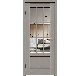 Дверь межкомнатная "Future-649" Дуб серена каменно-серый стекло Прозрачное