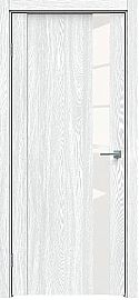 Дверь межкомнатная "Future-655" Дуб патина серый, стекло Лакобель белый
