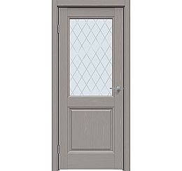 Дверь межкомнатная "Future-657" Дуб серена каменно-серый, стекло Ромб
