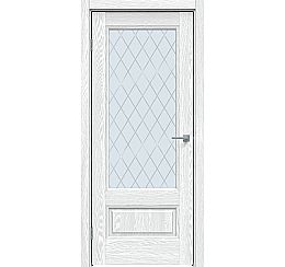 Дверь межкомнатная "Future-661" Дуб патина серый, стекло Ромб
