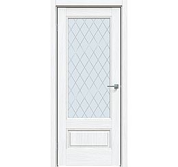 Дверь межкомнатная "Future-661" Дуб серена белый кристалл, стекло Ромб