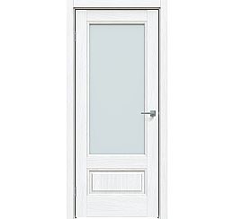 Дверь межкомнатная "Future-661" Дуб серена белый кристалл, стекло Сатинат белый