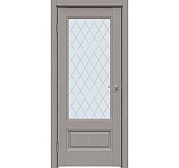 Дверь межкомнатная "Future-661" Дуб серена каменно-серый, стекло Ромб