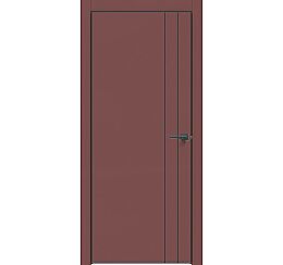 Дверь межкомнатная "Design-713" Лофт Ред глухая, кромка-чёрная матовая