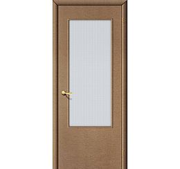 Ламинированная межкомнатная дверь «Гост» МДФ остекление белое рифленое