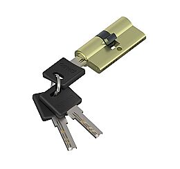 Цилиндр ключ/ключ Bravo AРK-60-30/30 SG МатЗолото (алюм., 3 ключа)