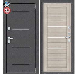 Дверь входная металлическая «Porta T2 104/П22» Антик Серебро/Cappuccino Veralinga
