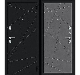 Дверь входная металлическая «Граффити-5» Букле черное/Slate Art