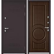 Дверь входная Termo Standart MP R5(порог)/D-6 Шоколад букле/Дуб коньяк